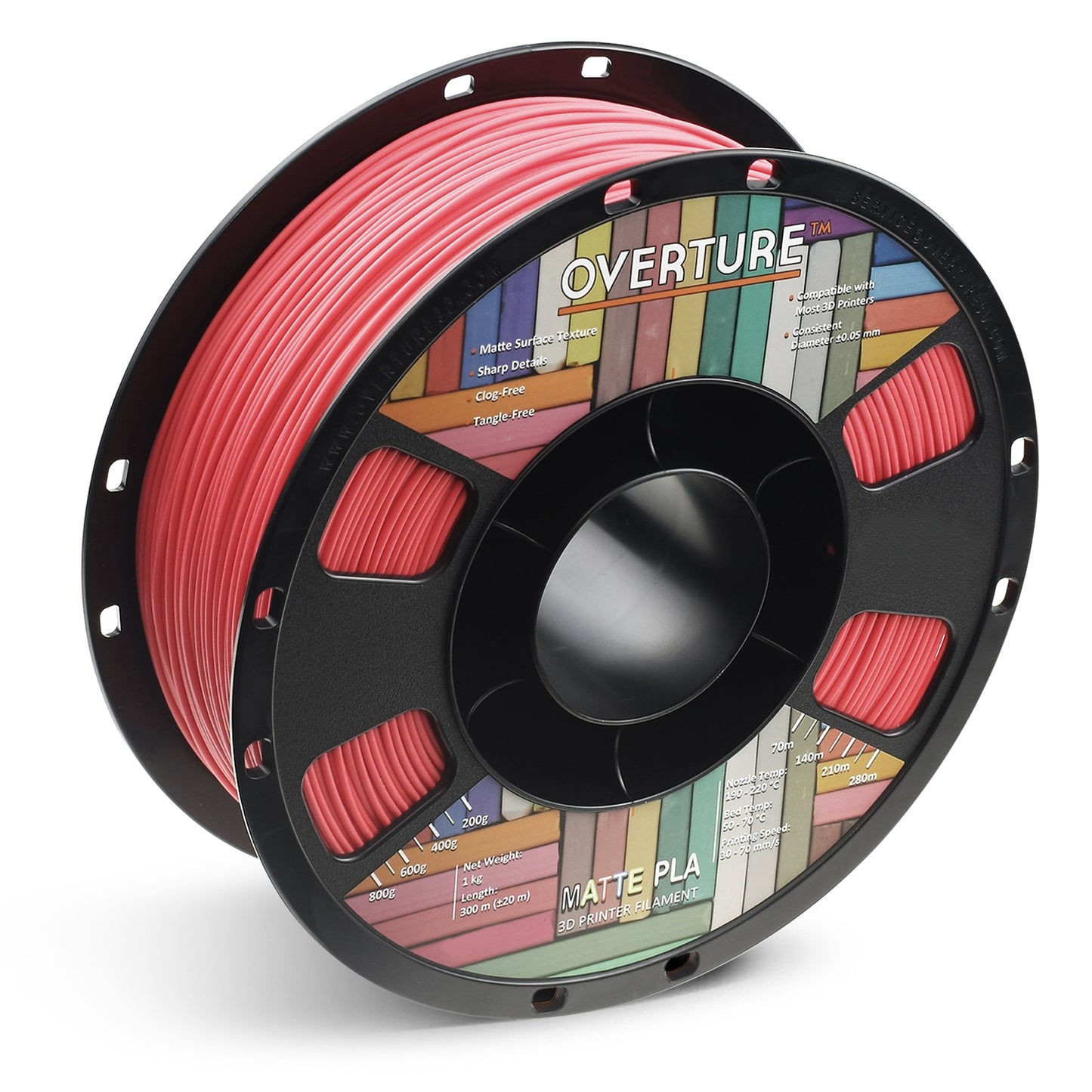 Overture Matte PLA Filament 1.75mm